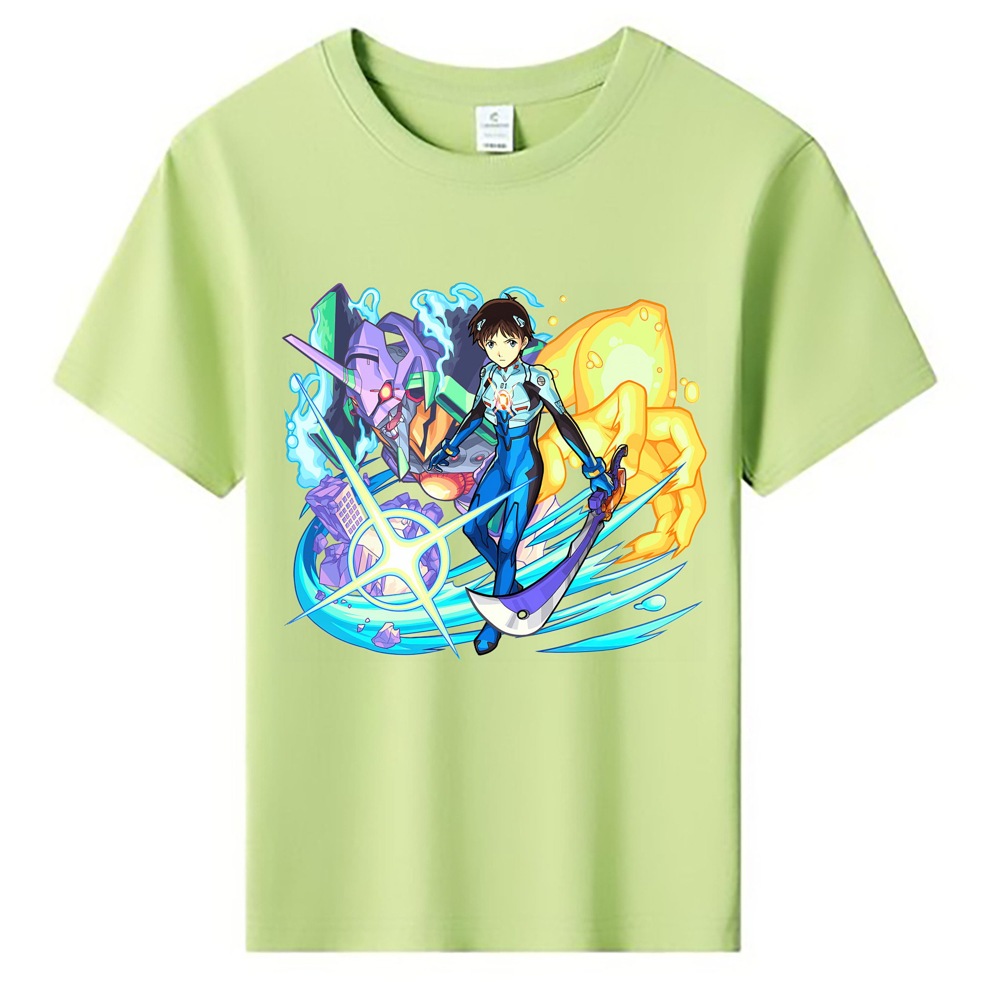 （画像用） EVA 新世紀エヴァンゲリオン 綿100％キッズTシャツ（フロントプリント）